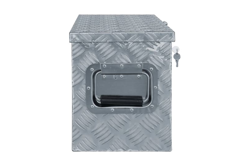 Förvaringslåda aluminium 61,5x26,5x30 cm silver - Silver - Förvaring - Skåp - Förvaringsskåp - Säkerhetsskåp - Deponeringsskåp & deponeringsbox