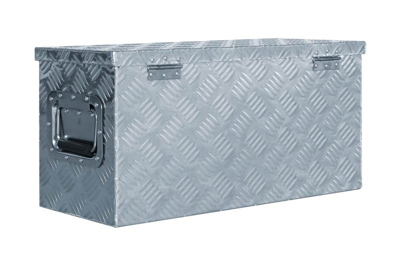 Förvaringslåda aluminium 61,5x26,5x30 cm silver - Silver - Förvaring - Skåp - Förvaringsskåp - Säkerhetsskåp - Deponeringsskåp & deponeringsbox