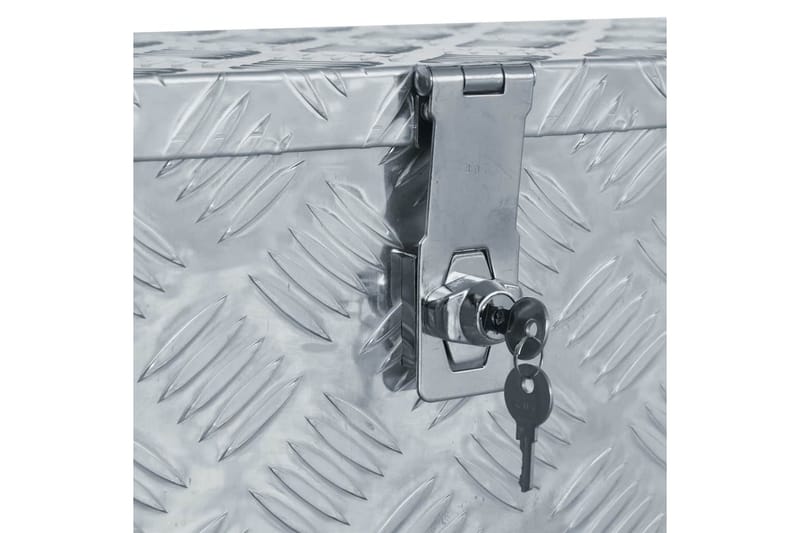 Förvaringslåda aluminium 61,5x26,5x30 cm silver - Silver - Förvaring - Skåp - Förvaringsskåp - Säkerhetsskåp - Deponeringsskåp & deponeringsbox