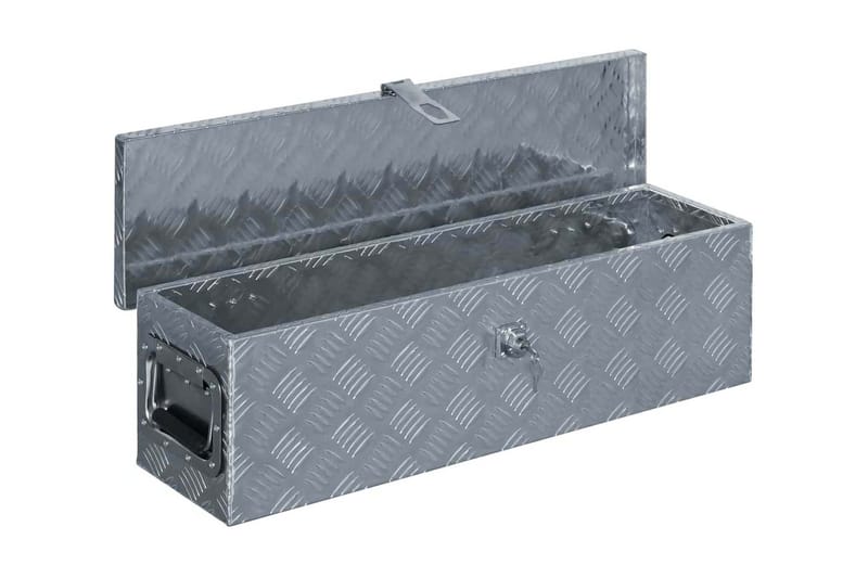 Förvaringslåda aluminium 80,5x22x22 cm silver - Silver - Förvaring - Skåp - Förvaringsskåp - Säkerhetsskåp - Deponeringsskåp & deponeringsbox