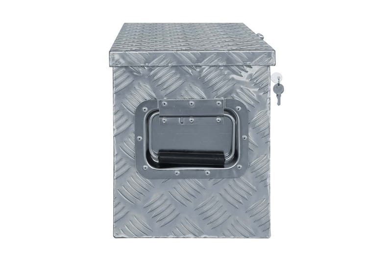 Förvaringslåda aluminium 80,5x22x22 cm silver - Silver - Förvaring - Skåp - Förvaringsskåp - Säkerhetsskåp - Deponeringsskåp & deponeringsbox