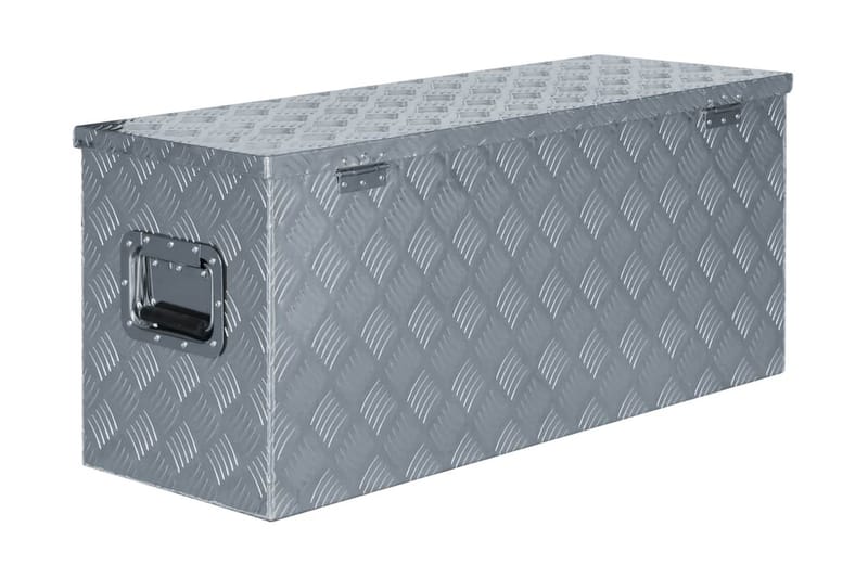Förvaringslåda aluminium 90,5x35x40 cm silver - Silver - Deponeringsskåp & deponeringsbox