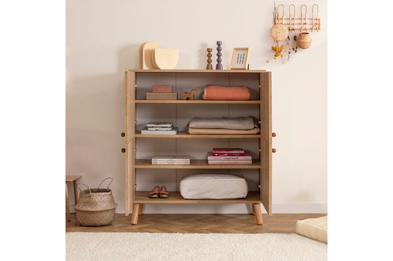 Sakarya Highboard 95x111 cm Flerfärgad - Hanah Home - Förvaring - Skåp - Förvaringsskåp