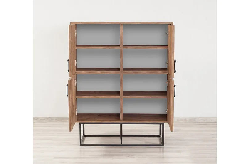 Sapphira Förvaringsskåp 4 Dörrar - Trä/Svart - Förvaring - Skåp - Förvaringsskåp