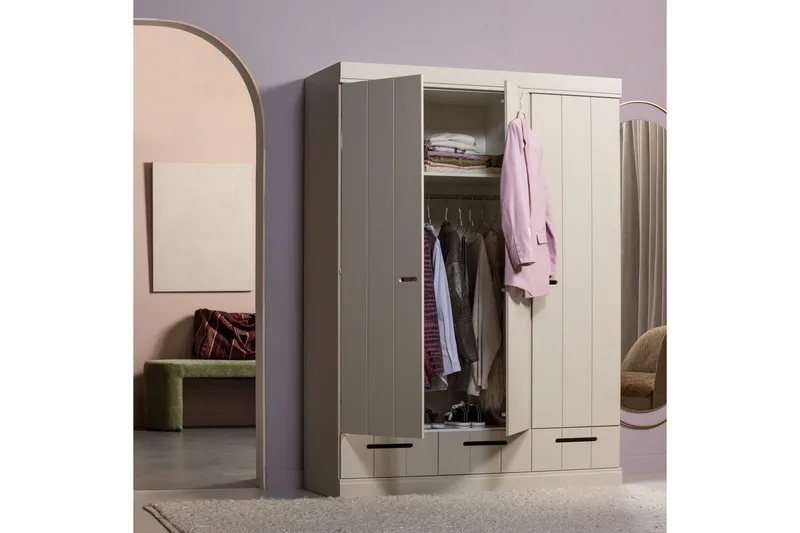 Skåp Connect 3-dörrar - Beige - Förvaring - Skåp - Förvaringsskåp - Småfacksskåp