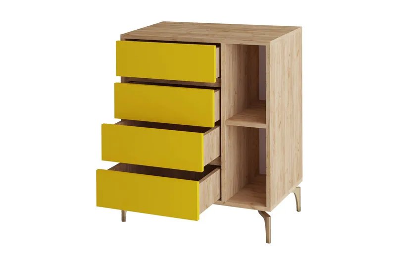 Skåpsbyrå 40x70 cm - Guld/Natur/Gul - Förvaring - Skåp - Förvaringsskåp
