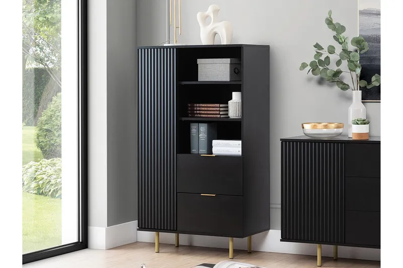 Staffin Highboard - Svart - Förvaring - Skåp - Förvaringsskåp