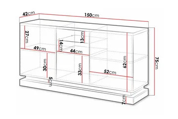 Strontian Highboard Scandinavian Choice Black - Förvaring - Skåp - Förvaringsskåp