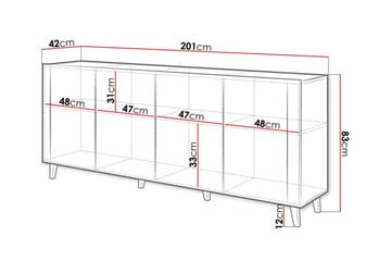 Strontian Highboard Scandinavian Choice Black - Förvaring - Skåp - Förvaringsskåp