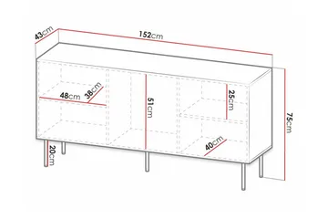 Strontian Highboard Scandinavian Choice Black - Förvaring - Skåp - Förvaringsskåp