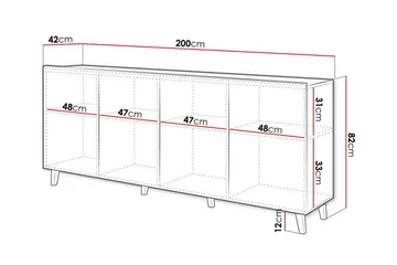 Strontian Highboard Scandinavian Choice Black - Förvaring - Skåp - Förvaringsskåp