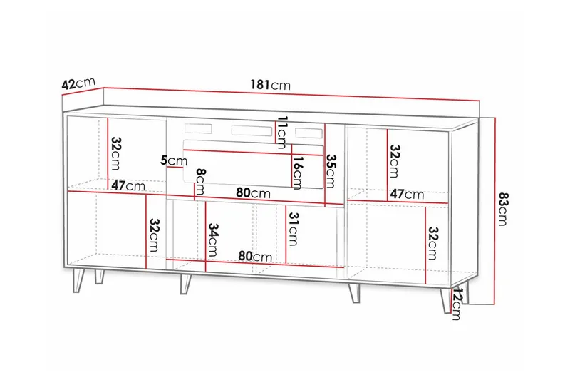 Strontian Highboard Scandinavian Choice Grey - Förvaring - Skåp - Förvaringsskåp