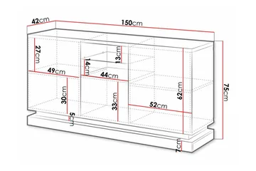 Strontian Highboard Scandinavian Choice White - Förvaring - Skåp - Förvaringsskåp