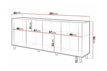 Strontian Highboard Scandinavian Choice White - Förvaring - Skåp - Förvaringsskåp