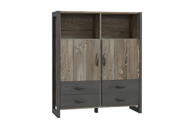 Strumica Highboard 44x130 cm - Brun/Grå - Förvaringsskåp