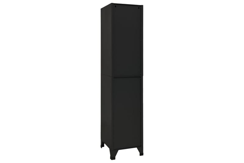 Förvaringsskåp svart 38x45x180 cm stål - Svart - Förvaring - Skåp - Förvaringsskåp