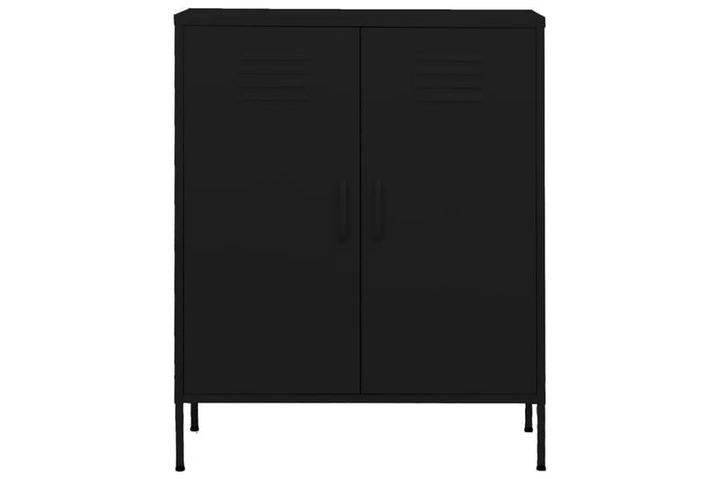 Förvaringsskåp svart 80x35x101,5 cm stål - Svart - Förvaring - Skåp - Förvaringsskåp