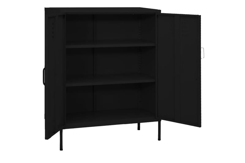 Förvaringsskåp svart 80x35x101,5 cm stål - Svart - Förvaring - Skåp - Förvaringsskåp