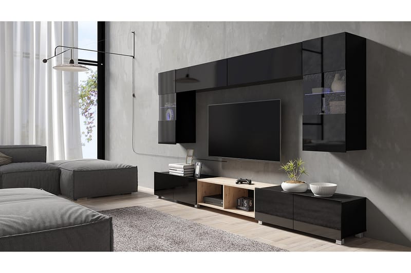 Tessan Väggenhet LED-belysning, Svart