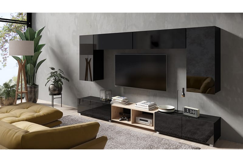 Tessan Väggenhet LED-belysning, Svart
