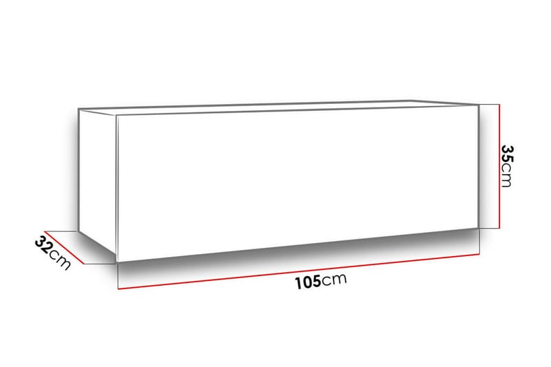 Tessan Väggskåp 105 cm - Svart - Förvaring - Skåp - Förvaringsskåp