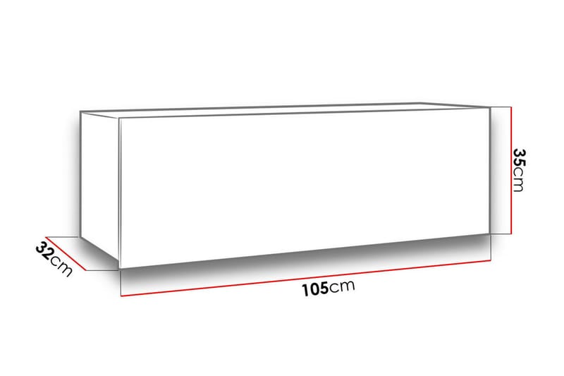 Tessan Väggskåp 105 cm - Vit - Förvaring - Skåp - Förvaringsskåp