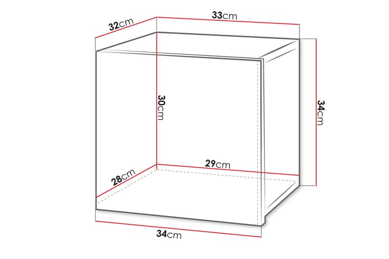 Tessan Väggskåp 34 cm - Svart - Förvaring - Skåp - Förvaringsskåp