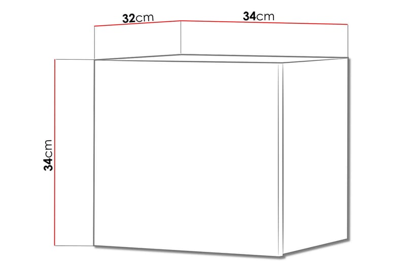 Tessan Väggskåp 34 cm - Trä - Förvaringsskåp