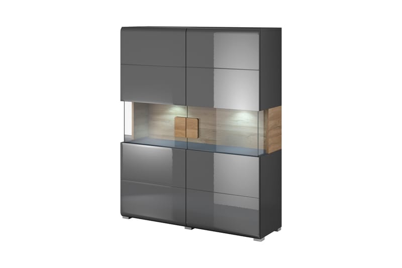 Toreno Highboard 39x122 cm - Antracit/Natur - Förvaringsskåp