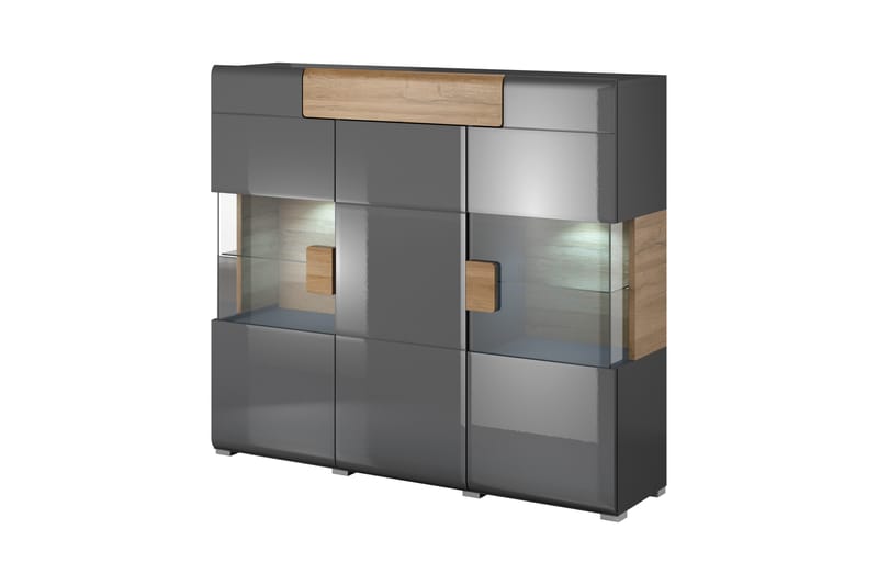 Toreno Highboard 39x147 cm - Antracit/Natur - Förvaring - Skåp - Förvaringsskåp