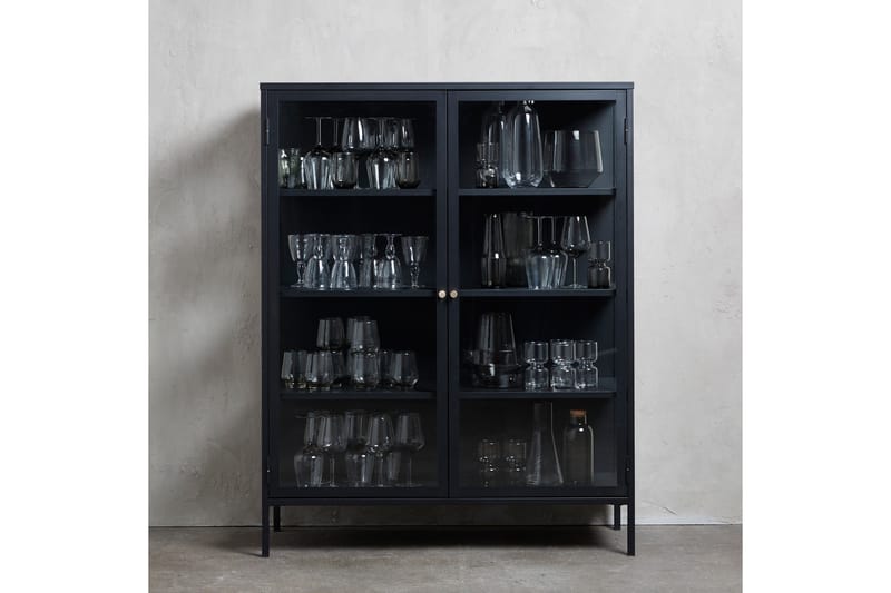 Umbri Highboard 110x140 cm - Svart - Förvaring - Skåp - Förvaringsskåp