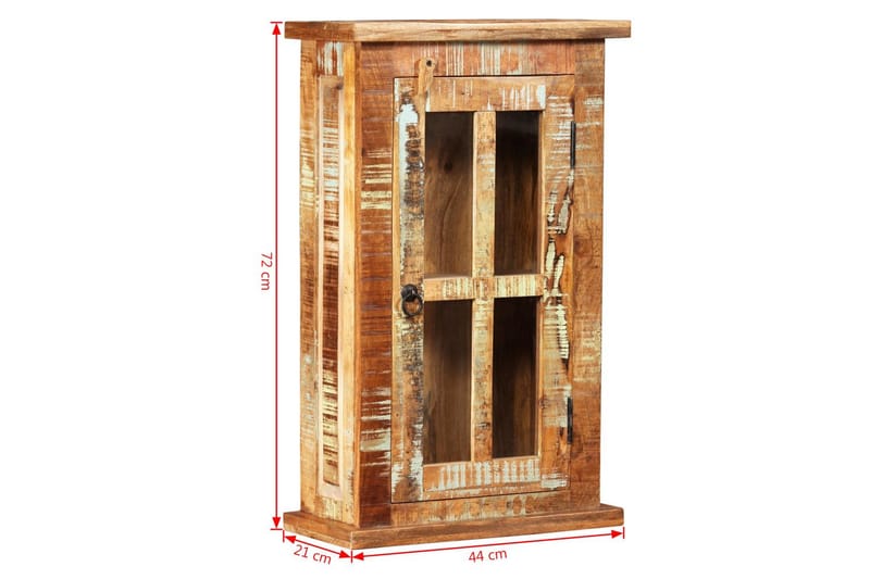 Väggskåp massivt återvunnet trä 44x21x72 cm - Brun - Förvaring - Skåp - Förvaringsskåp