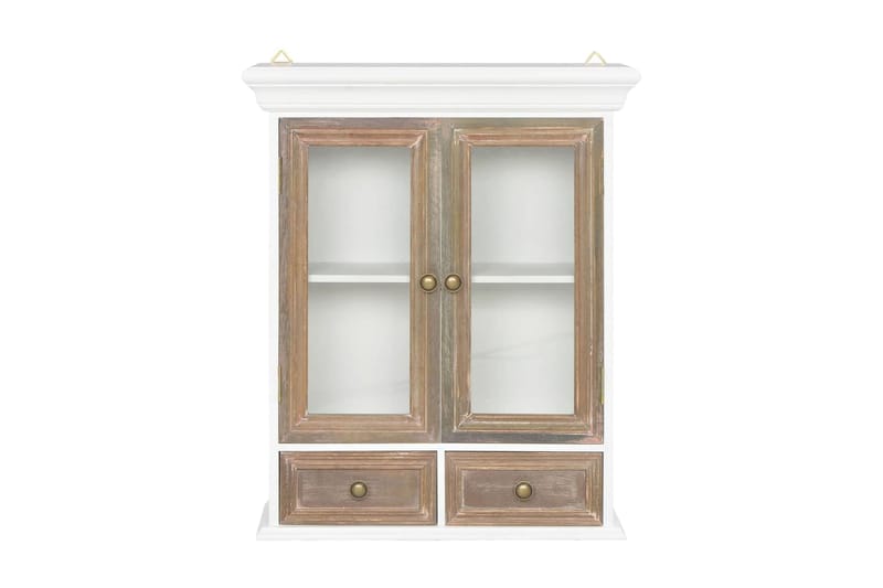 Väggskåp vit 49x22x59 cm massivt trä - Vit - Förvaring - Skåp - Förvaringsskåp