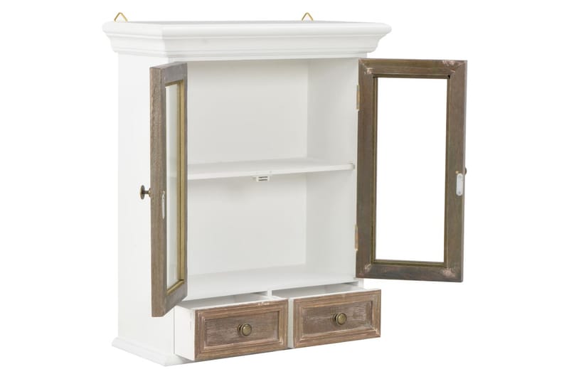 Väggskåp vit 49x22x59 cm massivt trä - Vit - Förvaring - Skåp - Förvaringsskåp