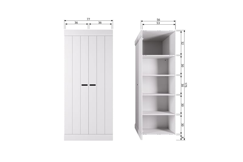 Varius Highboard - Vit - Förvaringsskåp