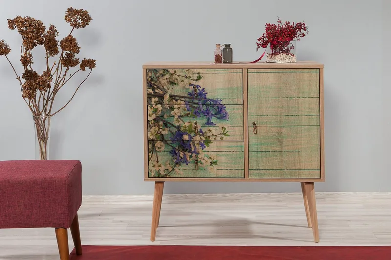 Vellavie Förvaringsskåp Körsbärsblom - Grön/Brun - Förvaring - Skåp - Förvaringsskåp