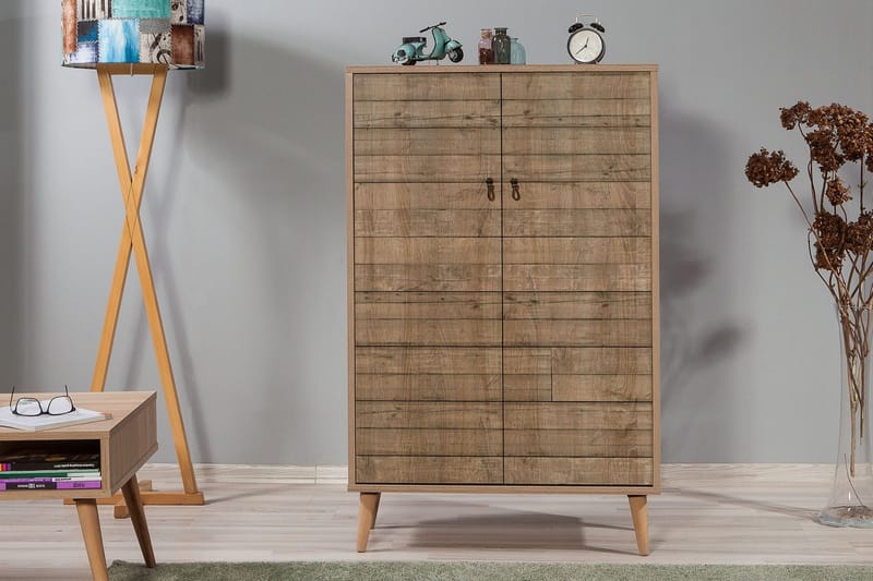 Vellavie Skåp 80 cm Träpanel - Brun - Förvaring - Skåp - Förvaringsskåp