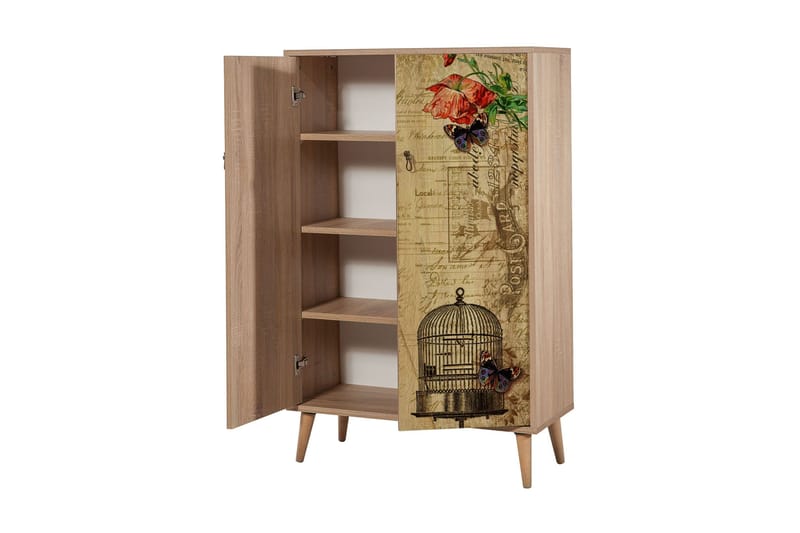 Vellavie Skåp 80 cm Vintage - Brun/Röd - Förvaring - Skåp - Förvaringsskåp