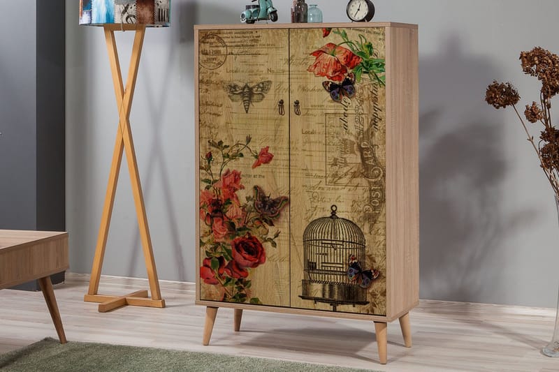 Vellavie Skåp 80 cm Vintage - Brun/Röd - Förvaring - Skåp - Förvaringsskåp