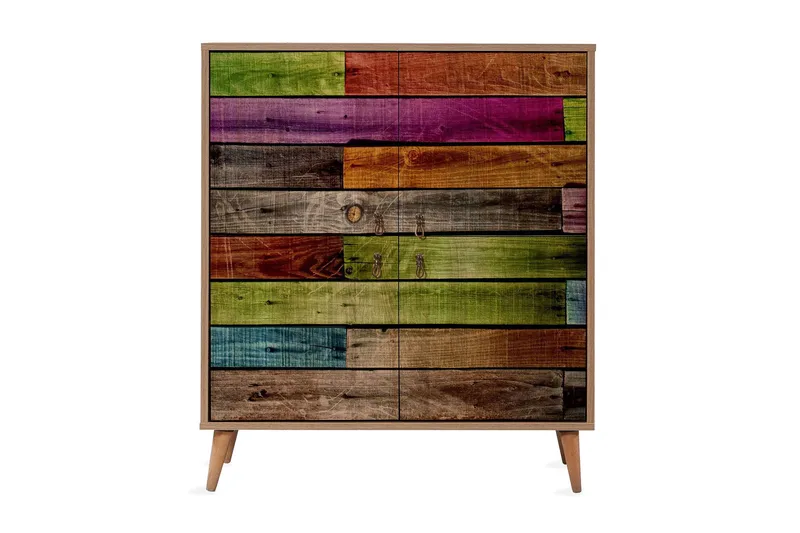 Vellavie Skåp 95 cm Regnbågspanel - Flerfärgad - Förvaring - Skåp - Förvaringsskåp