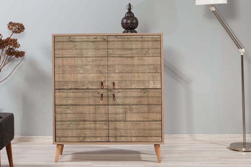 Vellavie Skåp 95 cm Träpanel - Brun - Förvaring - Skåp - Förvaringsskåp