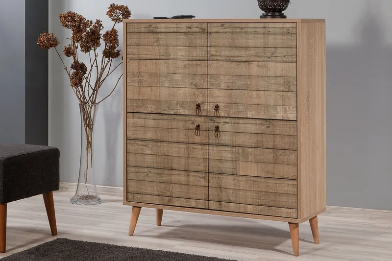 Vellavie Skåp 95 cm Träpanel - Brun - Förvaring - Skåp - Förvaringsskåp