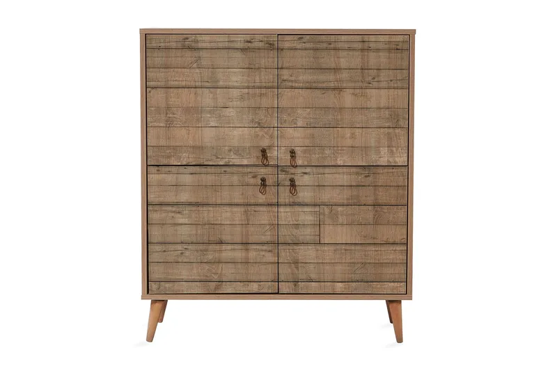 Vellavie Skåp 95 cm Träpanel, Brun