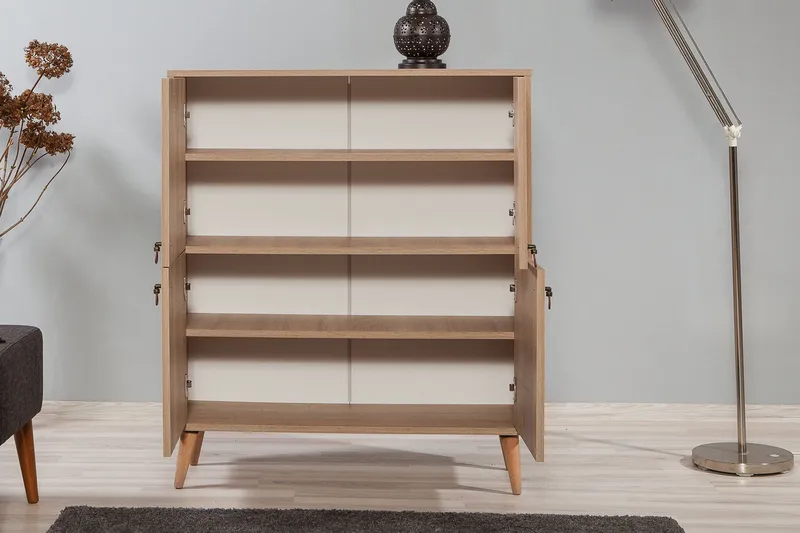 Vellavie Skåp 95 cm Träpanel - Brun - Förvaring - Skåp - Förvaringsskåp