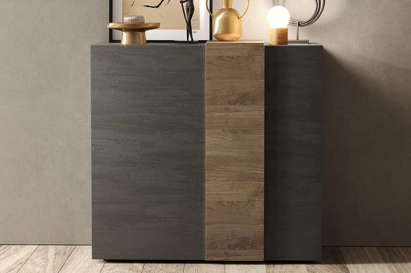 Venrivo Highboard 44x121x168 cm - Grå/Taupe - Förvaringsskåp