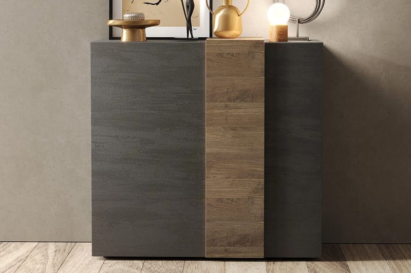 Venrivo Highboard 44x121x168 cm - Grå/Taupe - Förvaringsskåp