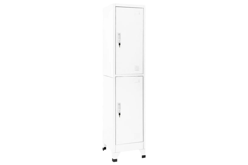 Förvaringsskåp vit 38x45x180 cm stål - Vit - Förvaring - Skåp - Förvaringsskåp