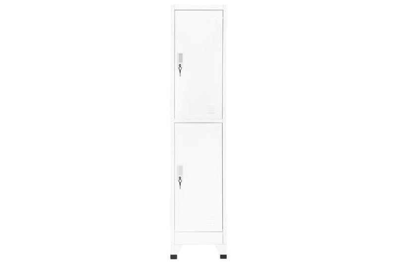 Förvaringsskåp vit 38x45x180 cm stål - Vit - Förvaring - Skåp - Förvaringsskåp