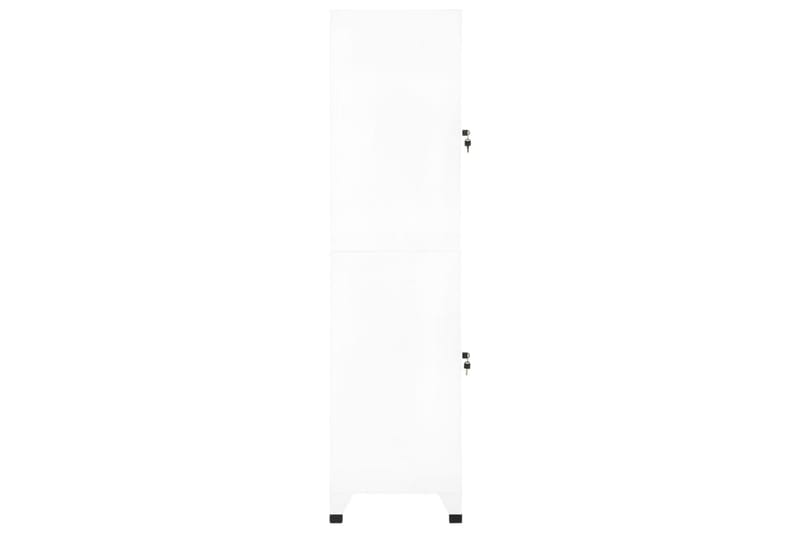 Förvaringsskåp vit 38x45x180 cm stål - Vit - Förvaring - Skåp - Förvaringsskåp