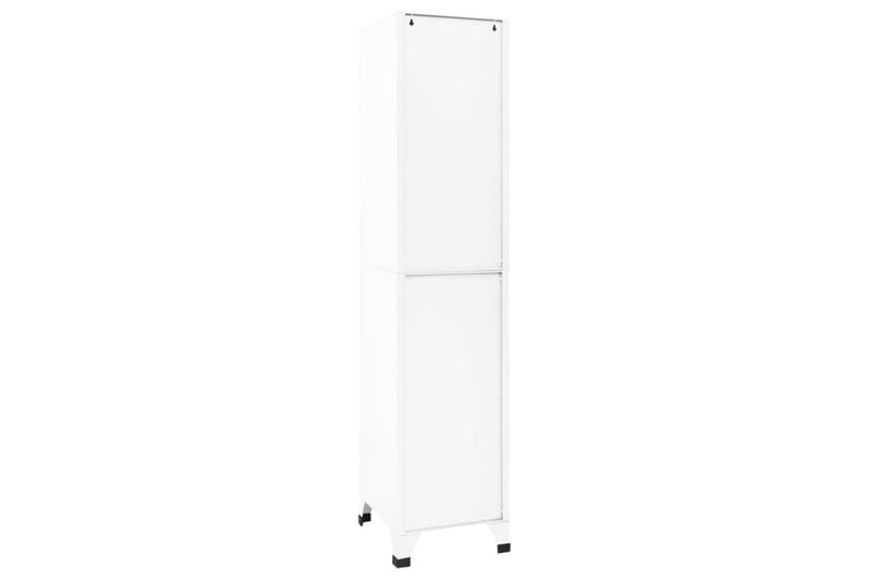 Förvaringsskåp vit 38x45x180 cm stål - Vit - Förvaring - Skåp - Förvaringsskåp